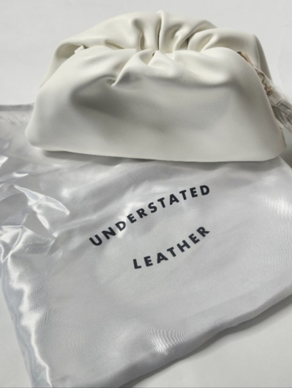 Understated Leather Vegan Women's White Clutch New